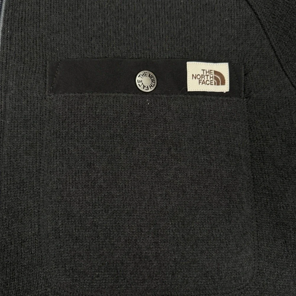 The North Face Fleece 1/4 Zip Pullover Men's L Charcoal Gray Mock Neck Outdoor